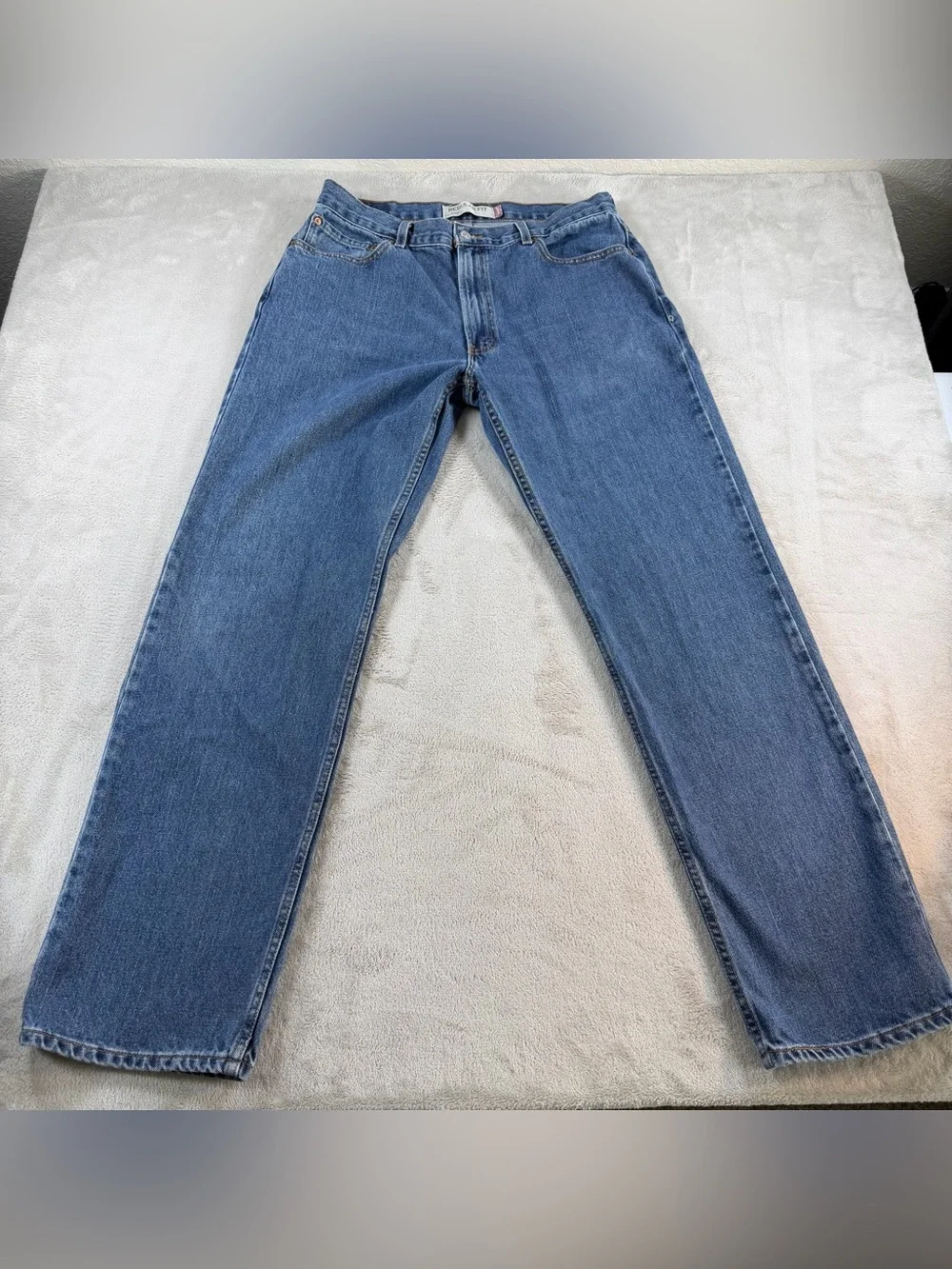 Levi's 505 Regular Fit Jeans Mens W36‎ L34 Blue Denim Straight Leg Zipper Fly